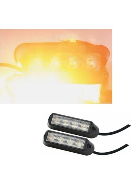 ( 2 x Adet ) 1 Takım Professıonal Flash Lamp Bar LED Off Road 9V-30V Projektör Düz Yanar & Flaş 8 Modlu Smd Projektör Model indirimleri