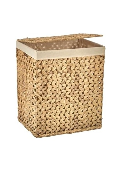 El Yapımı Doğal Hasır Katlanabilir Kirli Çamaşır Sepeti, Modern Balıksırtı Desenli Çamaşır Sepeti, Katlananır Yer Kaplamayan Rattan Kirli Çamaşır Sepeti (44X34CMYÜKSEKLIK 54CM) modelleri