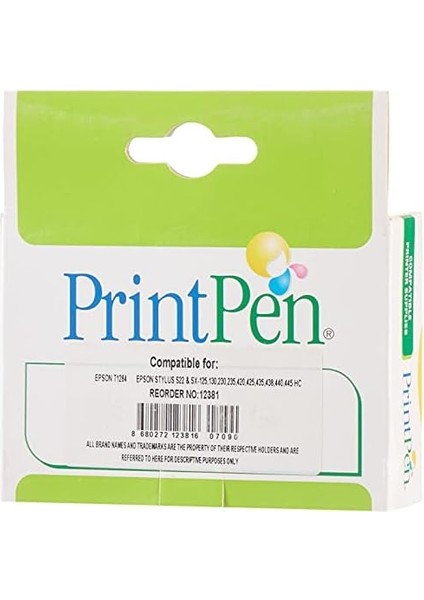 Epson T1284XL Sarı Yüksek Kapasite (13ML.) Muadil Mürekkep Kartuşu