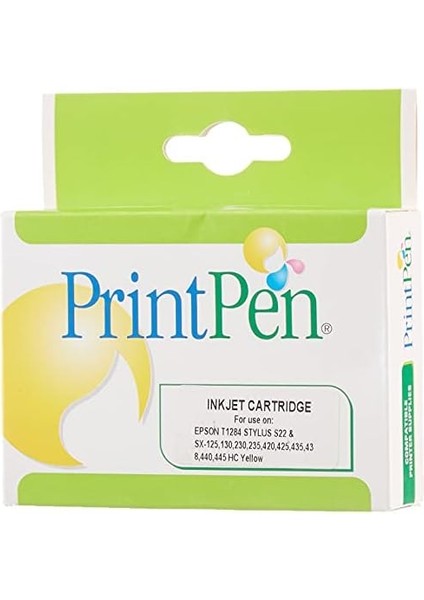 Epson T1284XL Sarı Yüksek Kapasite (13ML.) Muadil Mürekkep Kartuşu