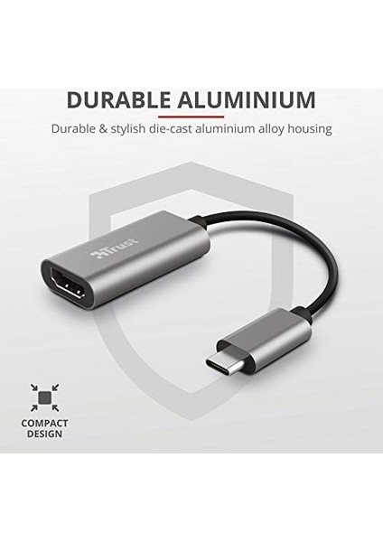 Dalyx Usb-C - HDMI Adaptörü, Ultra Hd 4K Video ve Çok Kanallı Ses, Harici HDMI Ekran Veya Tv Cihazı, Pc, Macbook, Chromebook, Dizüstü Bilgisayar Için
