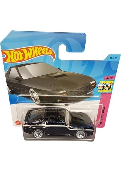 Wheels - ´89 Mazda Rx-7 FC3S - Hw: The ´80S 4/10 - HKJ62 - Short Card - Siyah - Mattel 2023 modelleri