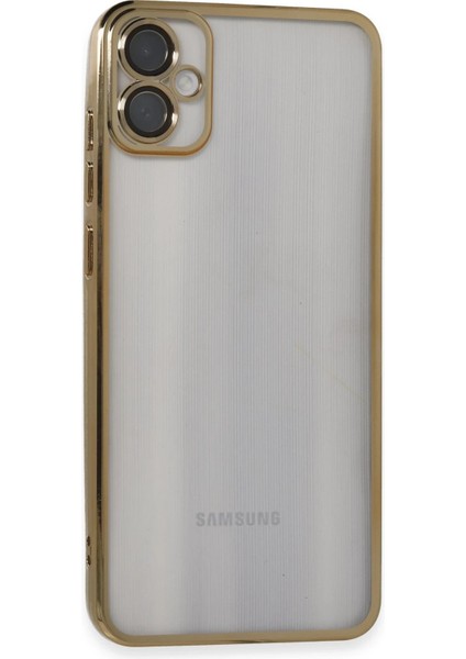 Samsung Galaxy A05 Kılıf Razer Lensli Silikon - Gold Svlrs