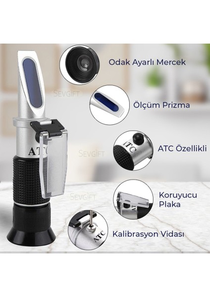 Bor Yağı Refraktometresi Dürbün Tip | Bor Yağı Brix Ölçer modelleri
