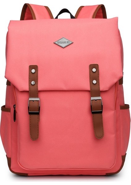 Çok Bölmeli Büyük Kapasiteli Sırt Çantası - Pembe (Yurt Dışından)