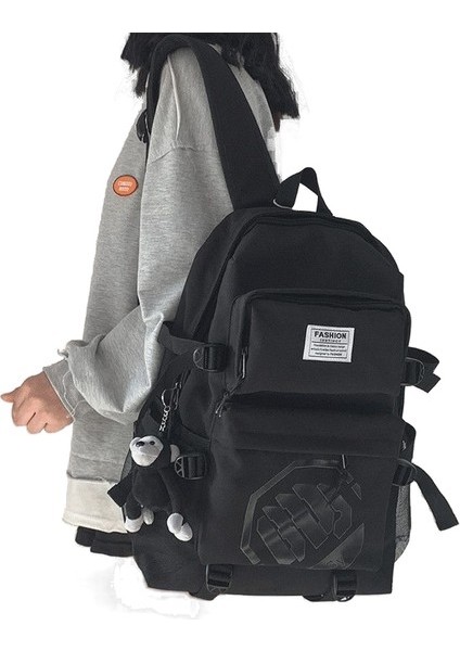 Okul Çantası Kız Ortaokul Lise Öğrencisi Okul Çantası Seyahat Spor Sırt Çantası Büyük Kapasite (Yurt Dışından)