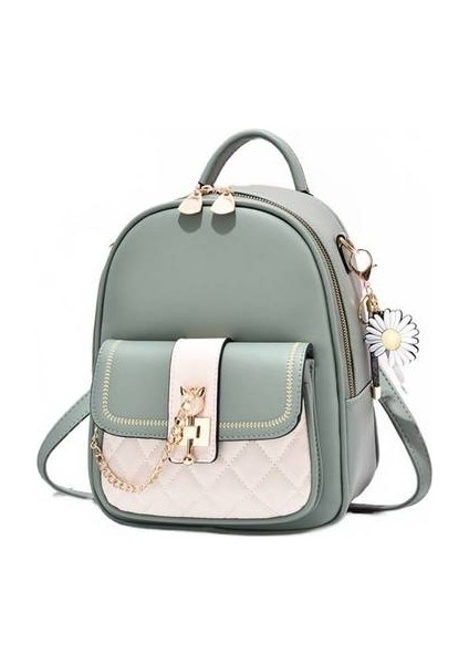 Moda Yumuşak Deri Sırt Çantası, Büyük Kapasiteli Kadın Çanta Tek Omuz Crossbody Çok Amaç (Yurt Dışından)
