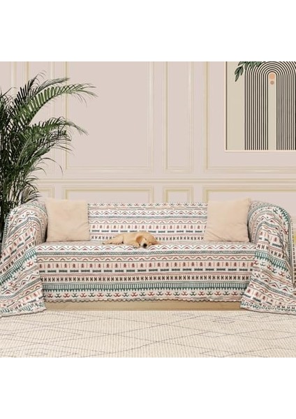 Concept Softmicro Boho Etnik Desenli Mikrofiber Koltuk Örtüsü ve Şalı, Kaymaz Turkuaz 180X300 cm modelleri