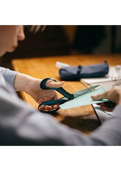 15-18 Yaş Arası Gençler Için Makas, Solak, Toplam Uzunluk: 20 Cm, Paslanmaz Çelik/plastik, Siyah/turkuaz Benekli, 1067869 fiyatları