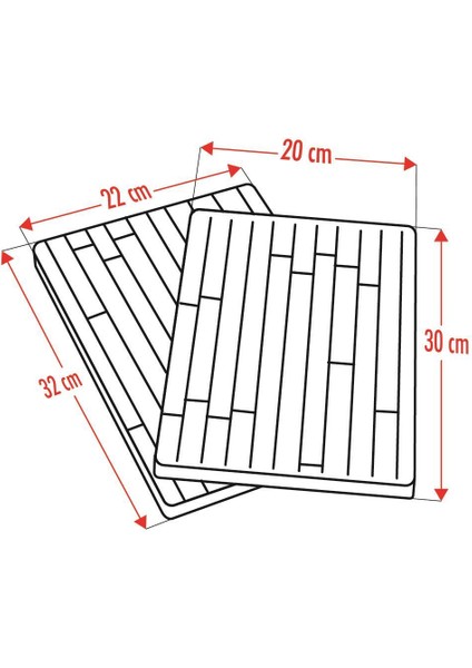 2 Li Bambu Kesme Tahtası Sunum Tahtası 22X32 indirimleri