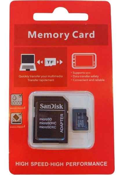64 GB Oem Kablosuz Kamera Için Mıcro Sd Kart