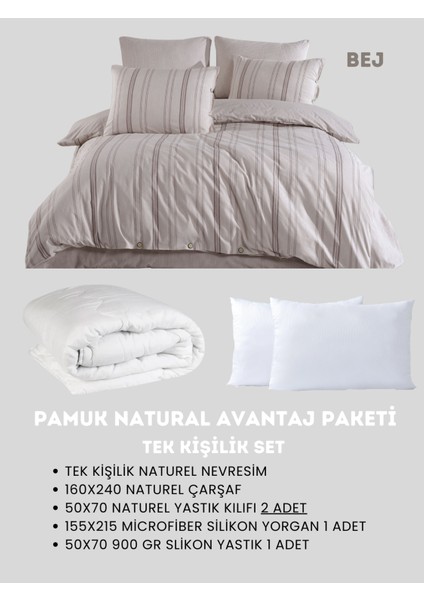 Tek Kişilik Naturel Avantaj Paket Bej