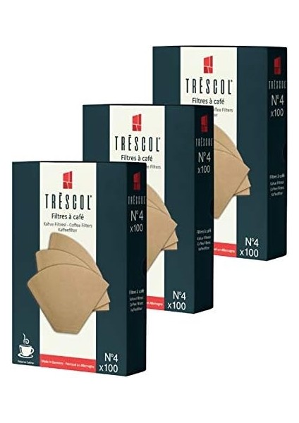 Kahve Filtresi 4 Numara (Büyük Boy) Naturel Kağıt 3X100 300&APOS;LÜ Paket modelleri