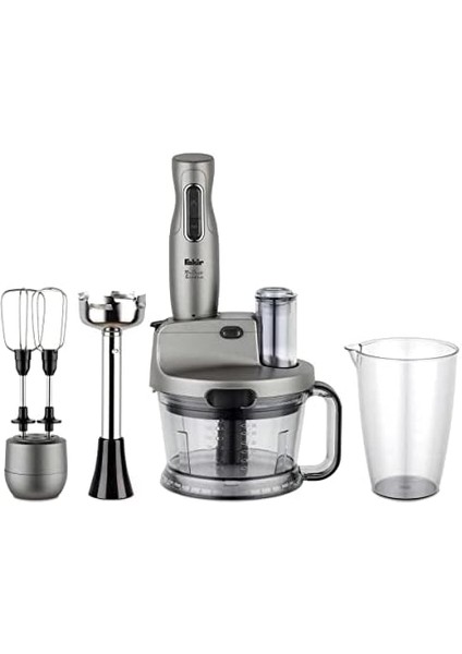 Mr Chef Quadro Blender Seti, 900 ml Hazne, Paslanmaz Çelik Bıçaklar, Antrasit (8682511901315) fiyatları
