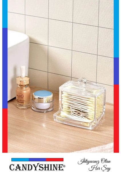 Beyaz Klasik Pamuklu Çubuk Düzenleyici, Şık ve Modern Kozmetik Organizer. fiyatları
