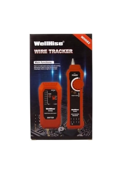 WH682 Kablo Bulucu Kablo Test Cihazı Bilibili Wire Tracker Çantalı