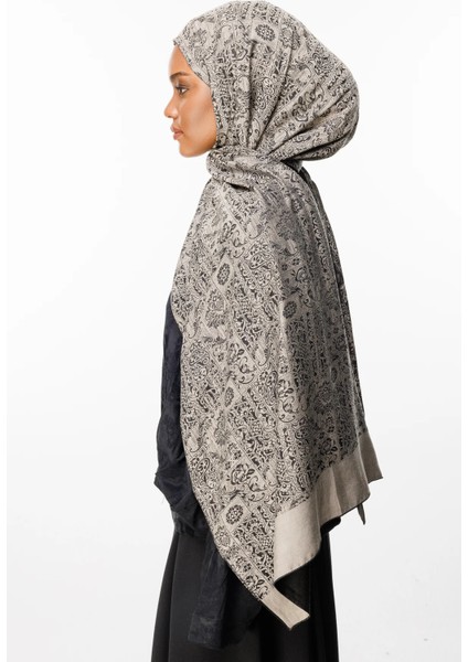 Henna Desen Çift Taraflı Şal Siyah-Bej fiyatları