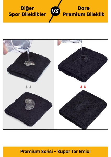 2 Adet Süper Ter Emici Premium Çift Kat Havlu Bileklik Tenis Basketbol Futbol Için Sporcu Bilekliği fiyatları
