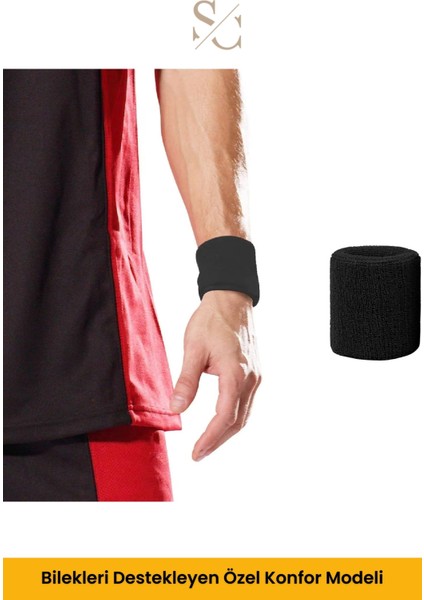 2 Adet Süper Ter Emici Premium Çift Kat Havlu Bileklik Tenis Basketbol Futbol Için Sporcu Bilekliği indirimleri