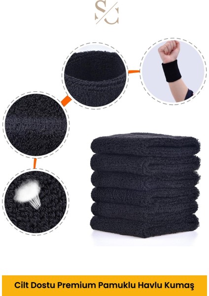 2 Adet Süper Ter Emici Premium Çift Kat Havlu Bileklik Tenis Basketbol Futbol Için Sporcu Bilekliği modelleri