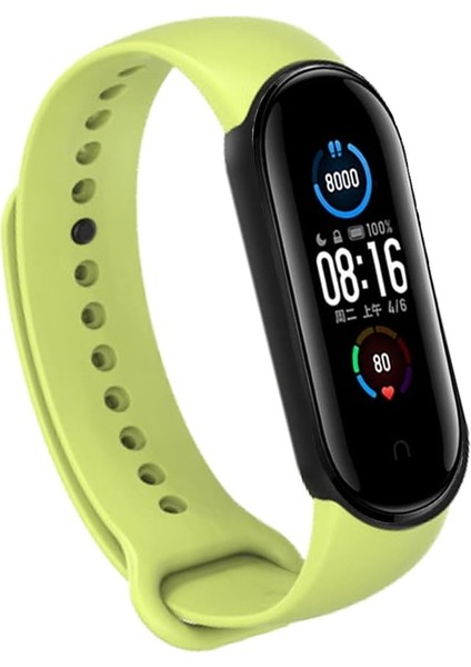 Mi Band 5 ve 6 Akıllı Bileklik Uyumlu Çift Renk Silikon Kordon
