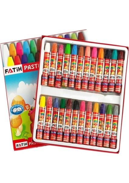 24 Renk Fatih Pastel Boya 25X35 cm Telli Spralli Resim Defteri Pastel Dağıtma Kalemi 15 Yaprak Resim Defteri Yağlı fiyatları