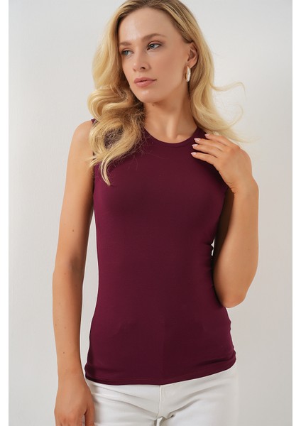 Kadın Kolsuz Body 4347 - Bordo fırsatları