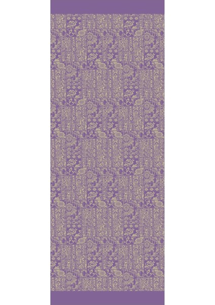 Henna Desen Çift Taraflı Şal Zeytin-Mor fırsatları