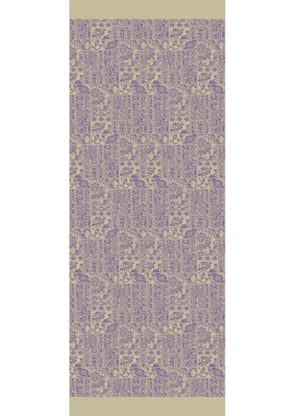 Henna Desen Çift Taraflı Şal Zeytin-Mor indirimleri