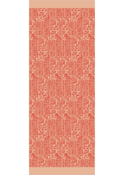 Henna Desen Çift Taraflı Şal Vizon-Kırmızı indirimleri