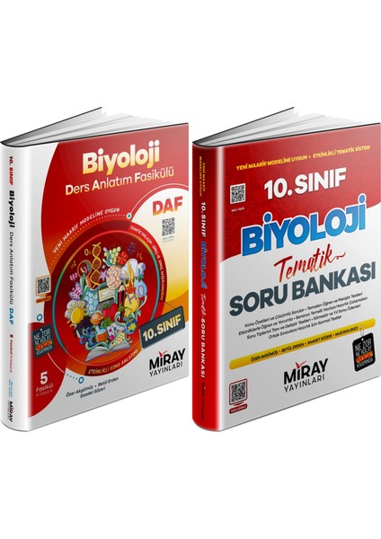 Miray 2026 10. Sınıf Biyoloji Ders Anlatım Fasikülleri + Tematik Soru Seti 2 Kitap