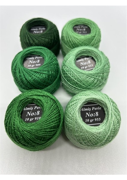 Almiş Perle Etamin- Kanaviçe 6'lı Iplik Seti (10 Gr- No: 8) fiyatları