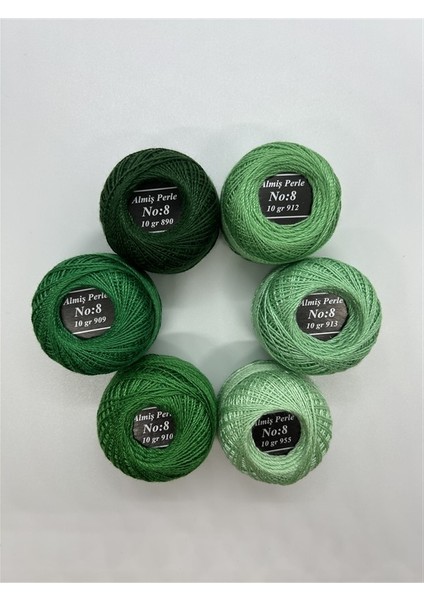 Almiş Perle Etamin- Kanaviçe 6'lı Iplik Seti (10 Gr- No: 8) indirimleri