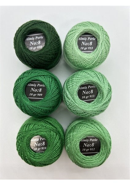 Almiş Perle Etamin- Kanaviçe 6'lı Iplik Seti (10 Gr- No: 8)