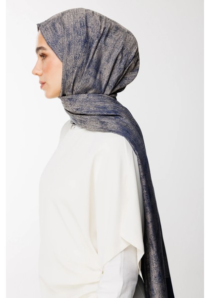 Sahra Desen Çift Taraflı Şal Lacivert-Bej modelleri