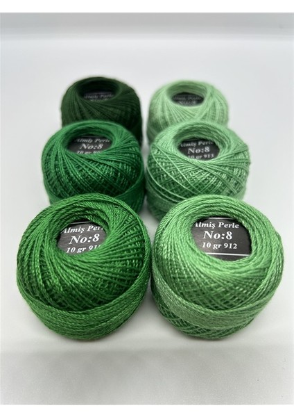 Almiş Perle Etamin- Kanaviçe 6'lı Iplik Seti (10 Gr- No: 8)