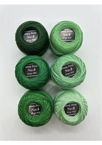 Almiş Perle Etamin- Kanaviçe 6'lı Iplik Seti (10 Gr- No: 8)