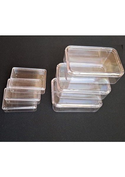 Şeffaf Kapaklı 12'li Organizer Kutu Seti, Gri, Saklama ve Düzenleme Için Ideal