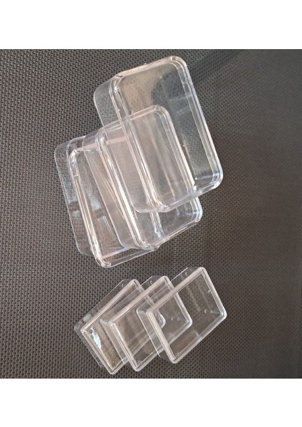 Şeffaf Kapaklı 12'li Organizer Kutu Seti, Gri, Saklama ve Düzenleme Için Ideal