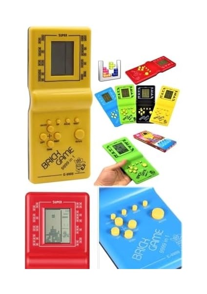 Nostaljik Tetris El Atarisi Pilli Taşınabilir Retro Oyun Konsolu Unutulmayan Atari Oyunu