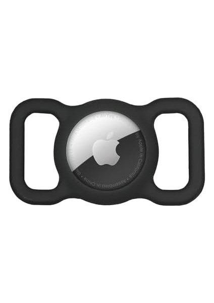 Apple Airtag Kılıf, Evcil Hayvan Için Silikon Boyun Tasma Aparatı Siyah [airtag ile Uyumlu Kılıf - Siyah]