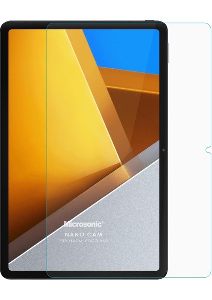Xiaomi Poco Pad Nano Glass Cam Ekran Koruyucu [poco Pad ile Uyumlu Ekran Koruyucu - Şeffaf]