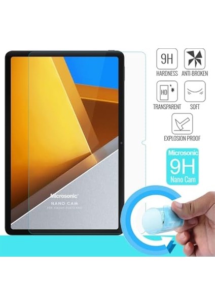 Xiaomi Poco Pad Nano Glass Cam Ekran Koruyucu [poco Pad ile Uyumlu Ekran Koruyucu - Şeffaf] fiyatları