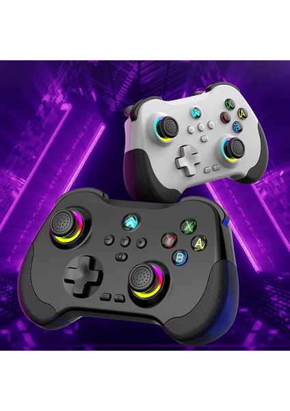 Z01 Rgb Işıklı Switch/ps3/ps4/android/ios Mfi/pc/steam Uyumlu Kablosuz Bluetooth Gamepad