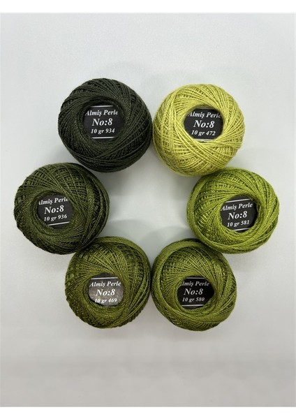 Almiş Perle Etamin-Kanaviçe 6'lı Iplik Seti (10 Gr-No:8)