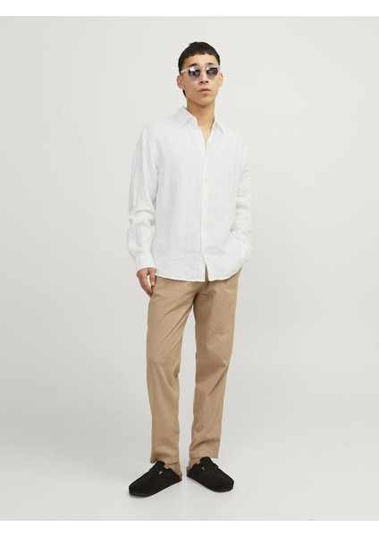 Jack Jones Blalawrence Relax Fit Keten Erkek Gömlek 12273907 modelleri