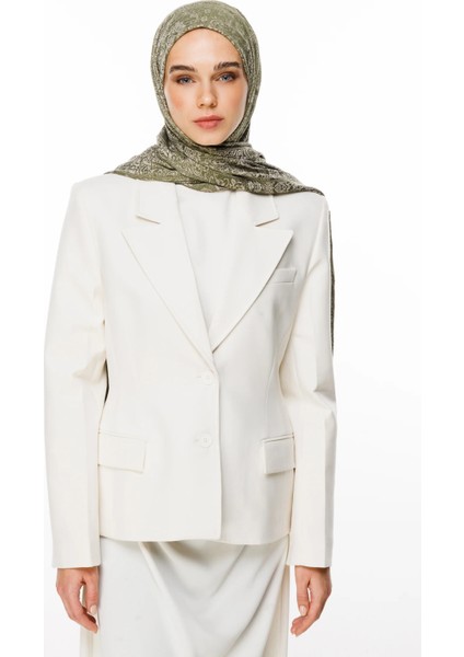 Henna Desen Çift Taraflı Şal Haki-Somon fiyatları