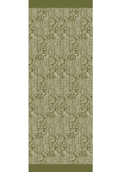 Henna Desen Çift Taraflı Şal Haki-Somon indirimleri