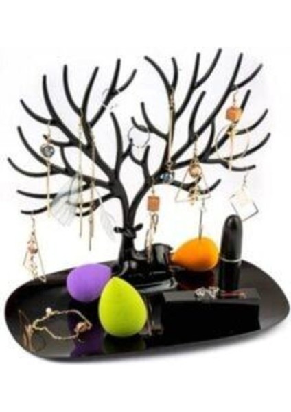 Siyah Geyik Tasarımlı Takı ve Mücevher Standı, Şık ve Kullanışlı Organizer fiyatları