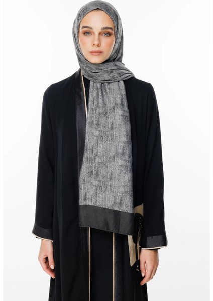Sahra Desen Çift Taraflı Şal Siyah-Siyah